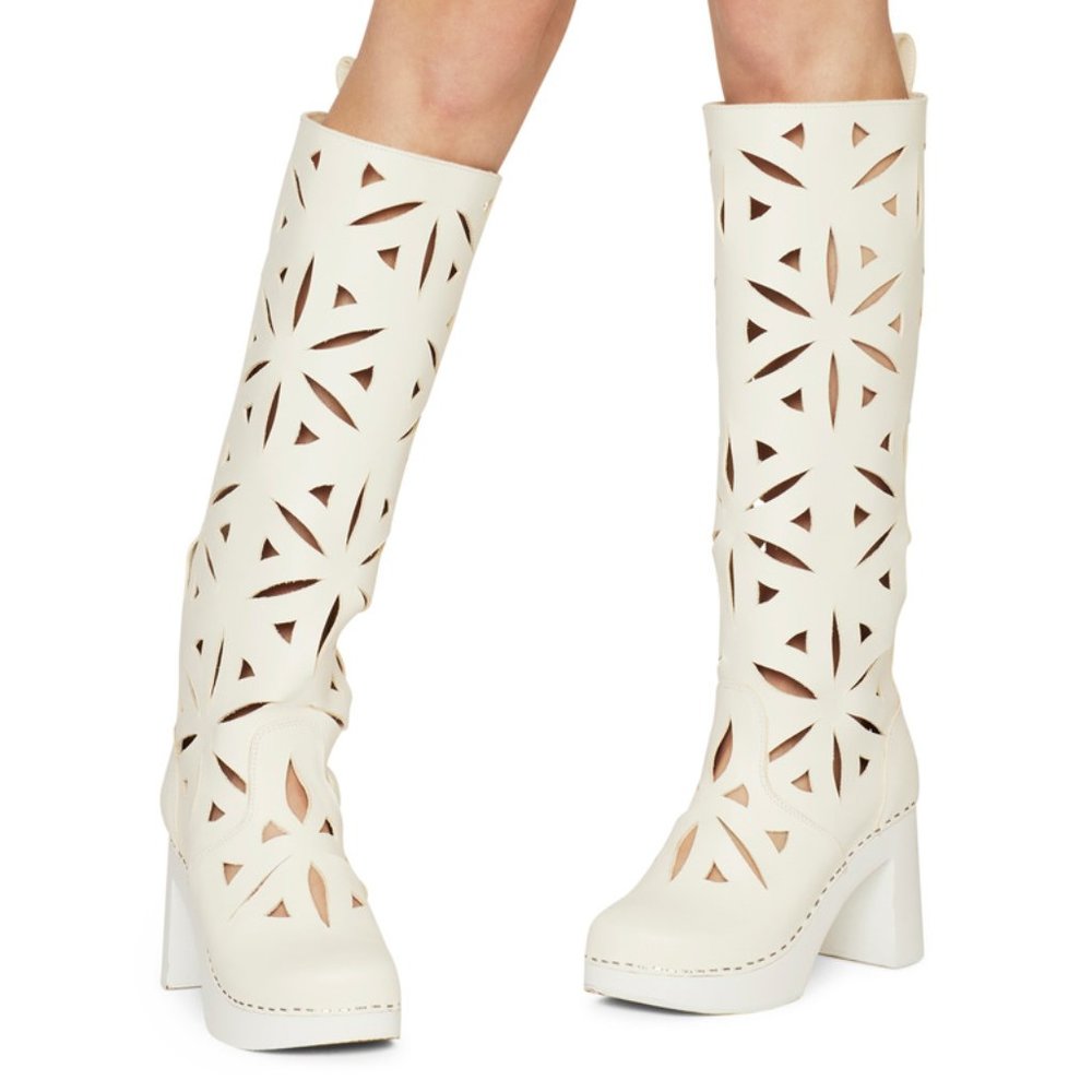 New Swedish Hasbeens Lacy Boots Sold Out size 6 Free People
